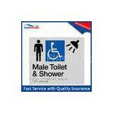 Female / Male Toilet & Shower Braille Bathroom Signs With Wheelchair Accessible thumbnail-1