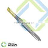 High Quality Stainless Steel Eyebrow Tweezers Slanted Eyebrow Tweezers Gold and Color Eyebrow Tweezers B-EBT-55