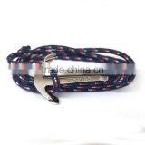 Anchor Wrist Band Rope Bracelet Man