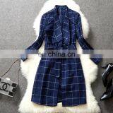 2016 Newly Fashion Beautiful Plaid Shirt for Light Mature or Coat for Young Lady thumbnail-3