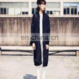 Black Oversized Nylon Zipper Winter Jacket thumbnail-6