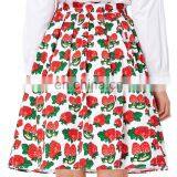 19 Colors ! Grace Karin Colorful Cheap Occident Short Retro Vintage Cotton 50s Drawberry Print Skirt CL6294-17# thumbnail-4