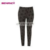 Christmas Snow Print Legging Tight-Fit Trousers For Mid Age Women