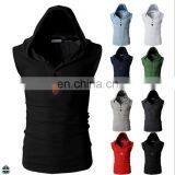 T-MV001 Men Casual Hat Half Placket Tank Tops thumbnail-1