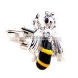 Novelty Cufflinks 3D Yellow Bee Wasps Cufflinks for Mens in Stock With Quick Delivery Exquisite Novelty Interesting Ename