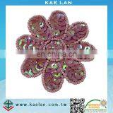 Custom Flower Design Sequin Embroidery for Garment thumbnail-2