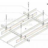 Shaped Aluminum Buckle Ceiling High-speed Rail Silver Grey
