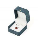 Wholesale Custom Logo Romantic Velvet Dark Green Jewellery Boxes With Logo Luxury thumbnail-2