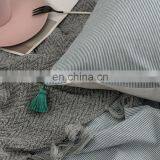 Real Wholesale Boho Style Comforter Cotton Bedding Set With Ball Fringe thumbnail-5