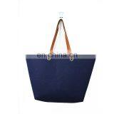 Felt Tote Bag Women Handbag With PU Handle thumbnail-4