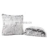 High Quality Grey Peacocks Feather Imitation Faux Fur Throw Pillows Breathable Soft Real Peacock Fur Pillows thumbnail-3