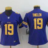Minnesota Vikings #19 Thielen Women Purple Jersey thumbnail-1