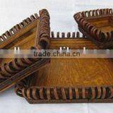 HOT Square Willow Tray Directly From Manufacture.