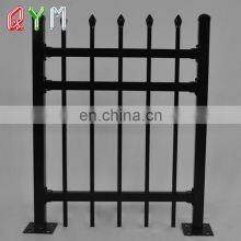 Black Powder Coating Picket Weld Fence Spear Top Steel Garden Fence thumbnail-1