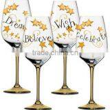 Hand Painted Wine Glass for Anniversary thumbnail-1