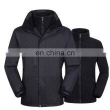 Windproof and Waterproof Outdoor Soft Shell Jacket Plain Sports Custom Men's Winter Genuine Leather Reversible Solid