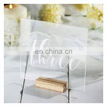 Acrylic Wedding Table Numbers For Wedding Decor Clear Table Number Signs With Wood Stands