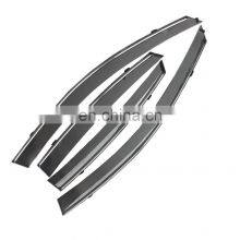 PS Shield Guard Door Visor Car Wind Deflector Visor Chrome  Smoke Rain Sun Vent  Window Viosr For AUDI A6L 2019