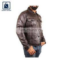 Factory Direct Sale Good Quality Elegant Design Stylish Look Genuine Leather Jacket for Men thumbnail-3