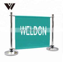Square Pipe/Tube Frame Expandable Outdoor Cafe Barrier For Advertising Safety Breeze Barrier Advertising Banner Custom thumbnail-3