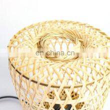 New Design Small Bamboo Table Lamp, Handmade Boho Style Night Light, Natural Bedroom Decorative Room Vietnam Manufacturer thumbnail-4