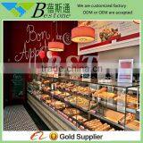 Hot Sale Custom Wood Bread Display Rack, Modern Bread Display Shelves