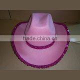 Fashion Fedora Hat Cust om Logo Band,wool Felt Fedora Hat Polyester Felt Hat Promotion Hat thumbnail-3