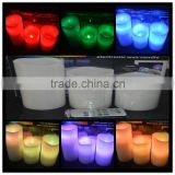 Flameless Color Changing Candles 3 candles that mimics a real candles with Remote Control & Timer Made With Real Wax