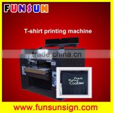 cheap price cotton and Tshirt a3 flatbed inkjet printer with 8 color dx5 head
