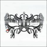 Luxury Elegant Silver Metal Laser Cut Beatles Mask With Rhinestones Crystal thumbnail-1