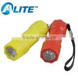 9LEDs Glow in the Dark Plastic LED Flashlight thumbnail-1