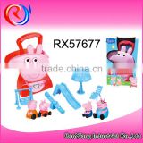 Girls toys pink pig plastic indoor playground equipment