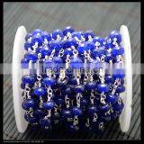LFD-0015C ~ Wholesale Silver Plated Wire Wrapped Blue Stone Chain Beaded Jewelry Finding thumbnail-1