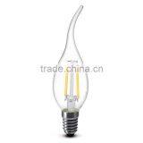 High Quality & Low Price E12 E14 Cob 2w Candle Led Filament Bulb With Tail