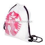 China Supplier Hot Sale Digital Print Smiling Cheap Custom Drawstring Bag thumbnail-3