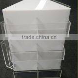 OEM outdoor and tabletop acrylic brochure holder with turned base