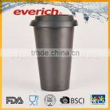 Promotional Custom Plain 250ml Double Wall Ceramic Mug thumbnail-2