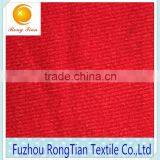 China Factory Sales Red Polyester Warp Brushed Knit Fabric for Lining