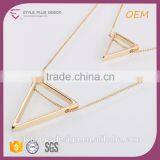 N72446I02 Party Occasion Copper Alloy Evil Eye Gold Triangle Hollow Turkish Necklace Designs thumbnail-2