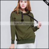 Custom Pullover Plain Women Hoodies/crewneck Sweatshirt With Side Zipper