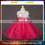 High Quality Baby Girl Party Tutu Dress Formal Wedding Dress With Flower thumbnail-3