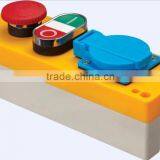 European Socket Push Button Control Box Switch 3 Holes LAY5-JBPC3A2B
