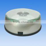 Silver Decorative Crystal Plastic Battery Led Light Rotating Base