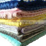 100% Polyester Cuddle Yellow Personalized Minky Throw Velboa Baby Blanket Quality Choice thumbnail-2