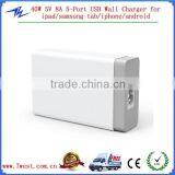 Customized 40W 5V 8A 5 Port Desktop Charger USB Wall Charger for Ipad,iphone,android,samusung Tab thumbnail-3