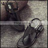 New Womens T-Strap Flat Flip Flop Monogrammed Sandals thumbnail-2