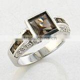 925 Silver Women Princess Cut Ring