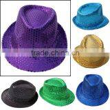 Fashion Flashing Fedora Sequin Gangster Hat Hot Jazz Hat Cap thumbnail-4