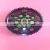 electric toy billet machined steel 85T spur gear for 1/10 rc car