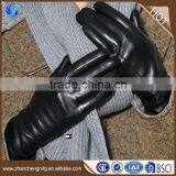 2016 Custom Winter Ladies Black Sheepskin Leather Gloves for Touch Screen thumbnail-1